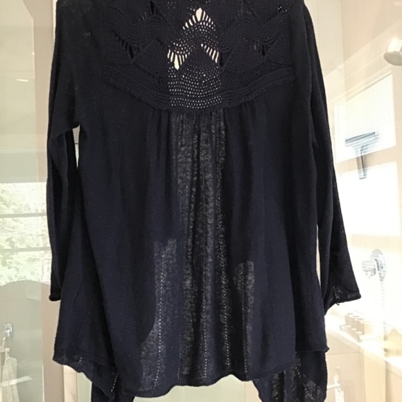 Anthropologie Knitted & Knotted Crochet Boho Cardigan - Picture 2 of 5